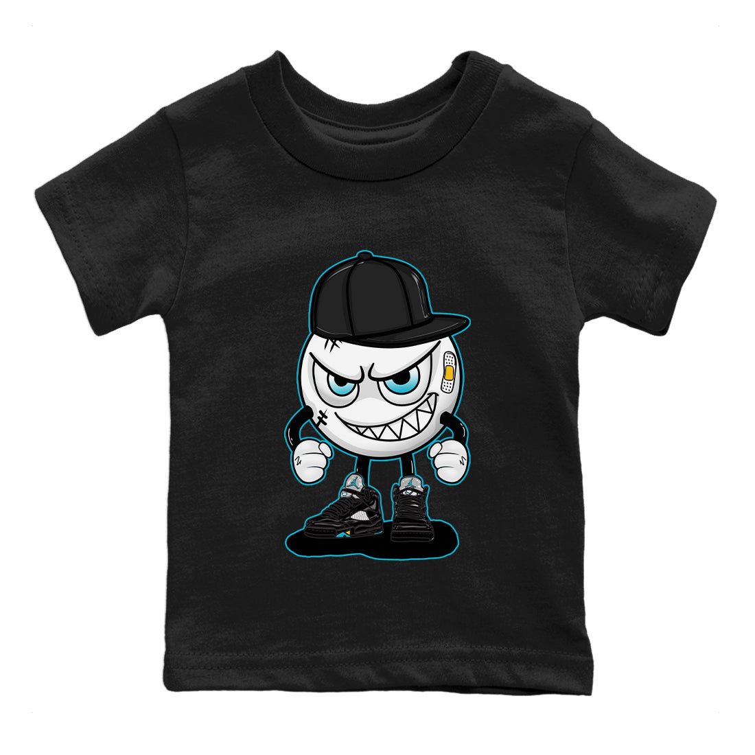 Jordan 5 Aqua Sneaker Match Tees Mischief Emoji Sneaker Tees Jordan 5 Aqua Sneaker Release Tees Kids Shirts