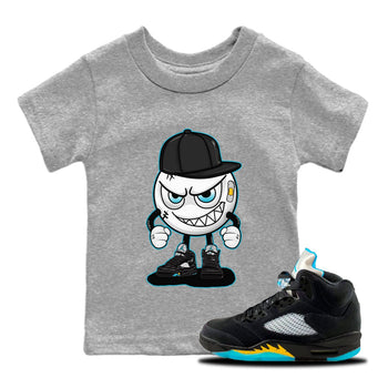 Jordan 5 Aqua Sneaker Match Tees Mischief Emoji Sneaker Tees Jordan 5 Aqua Sneaker Release Tees Kids Shirts