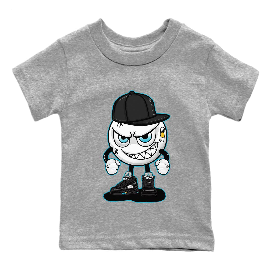Jordan 5 Aqua Sneaker Match Tees Mischief Emoji Sneaker Tees Jordan 5 Aqua Sneaker Release Tees Kids Shirts