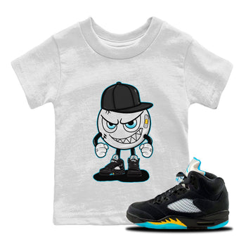 Jordan 5 Aqua Sneaker Match Tees Mischief Emoji Sneaker Tees Jordan 5 Aqua Sneaker Release Tees Kids Shirts