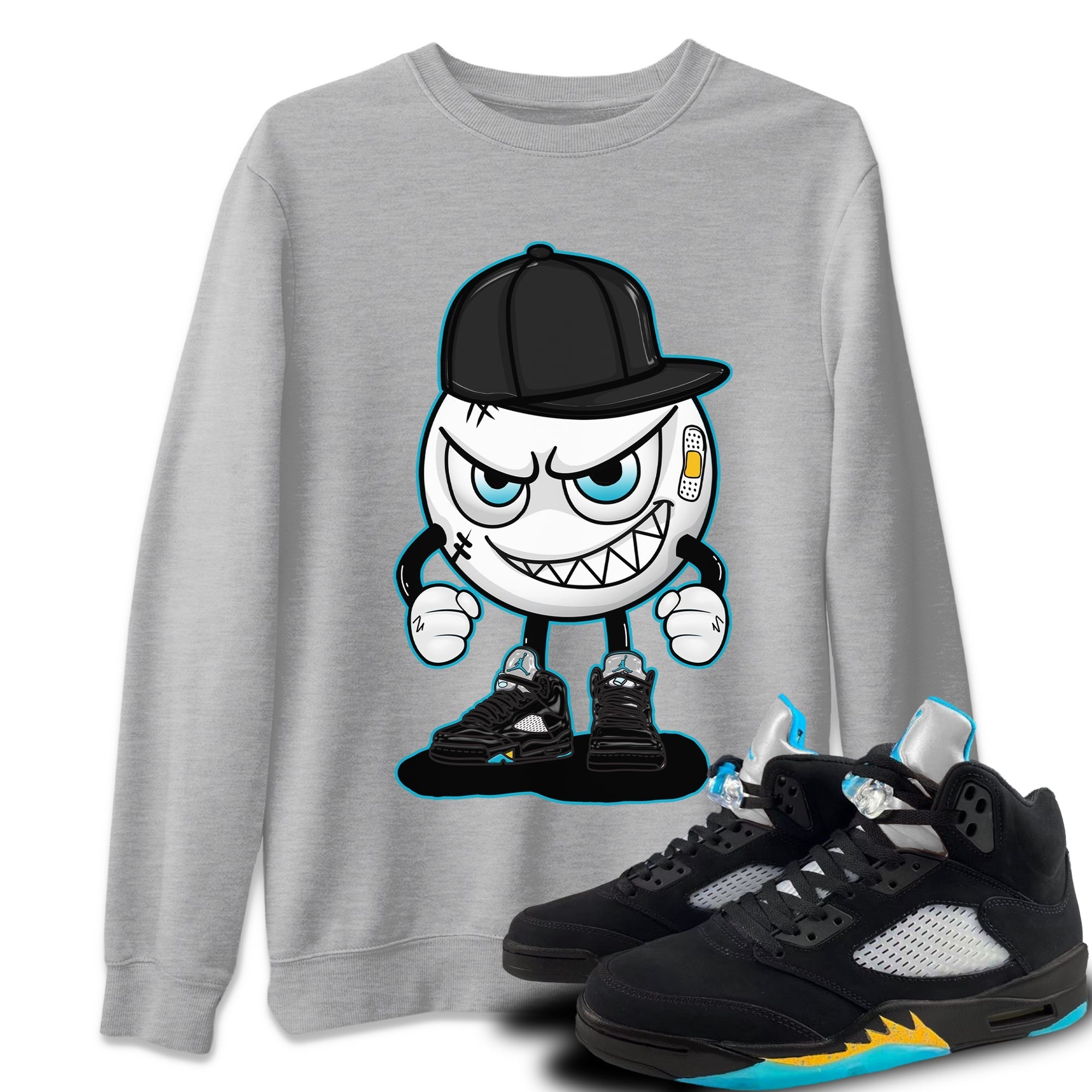Jordan 5 Aqua Sneaker Match Tees Mischief Emoji Sneaker Tees Jordan 5 Aqua Sneaker Release Tees Unisex Shirts