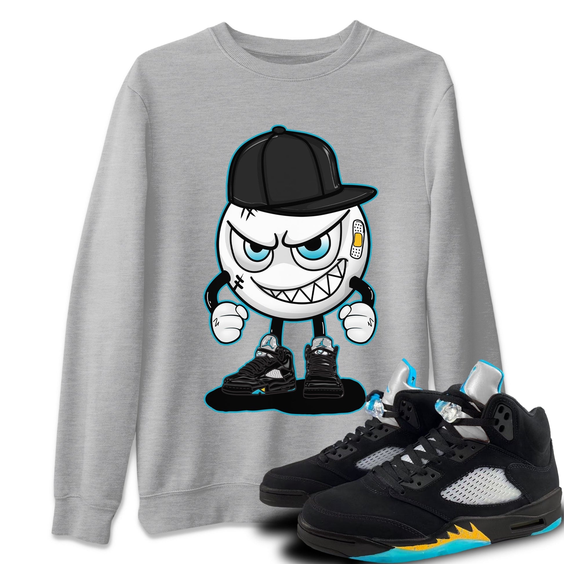 Jordan 5 Aqua Sneaker Match Tees Mischief Emoji Sneaker Tees Jordan 5 Aqua Sneaker Release Tees Unisex Shirts