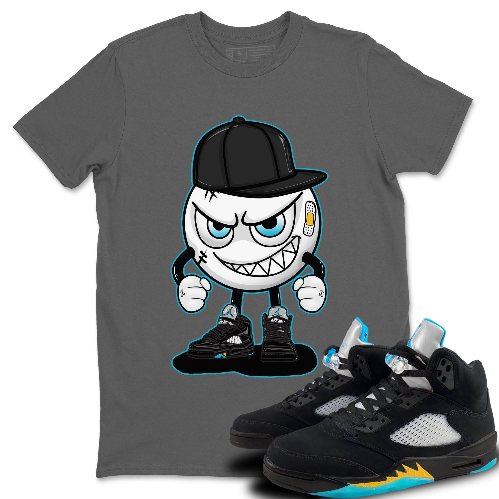 Jordan 5 Aqua Sneaker Match Tees Mischief Emoji Sneaker Tees Jordan 5 Aqua Sneaker Release Tees Unisex Shirts