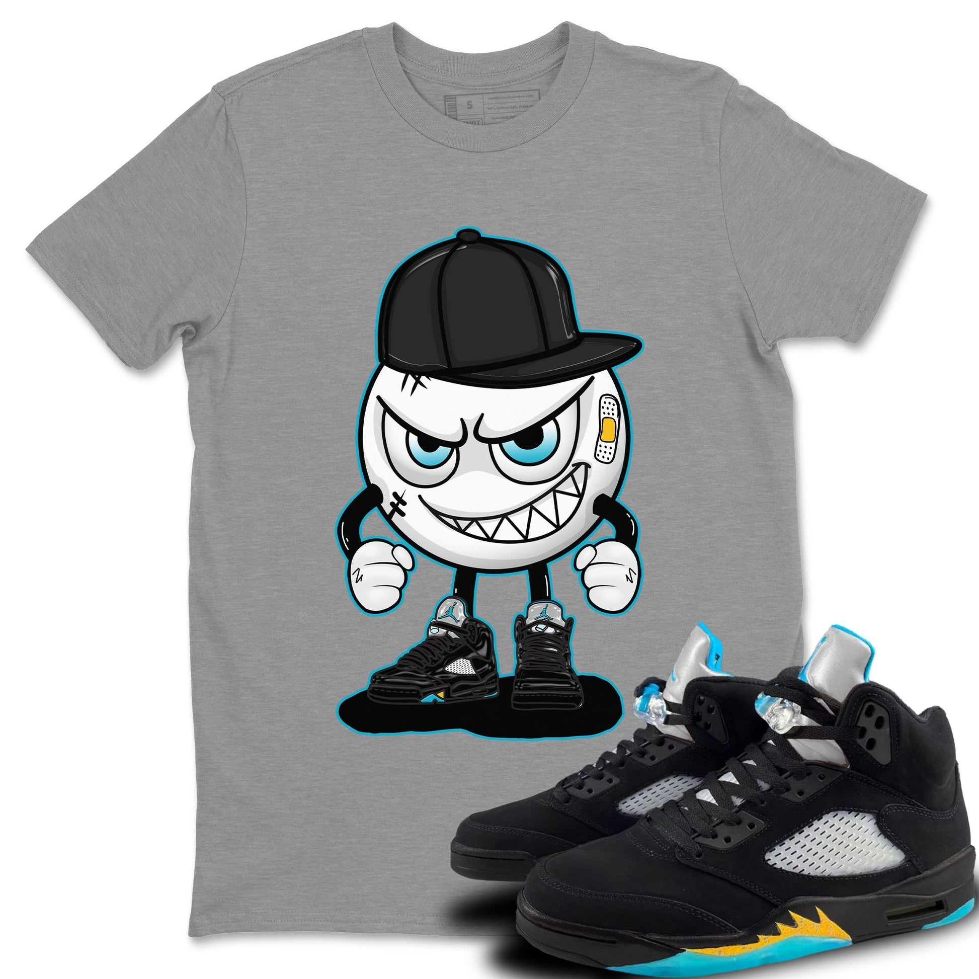 Jordan 5 Aqua Sneaker Match Tees Mischief Emoji Sneaker Tees Jordan 5 Aqua Sneaker Release Tees Unisex Shirts