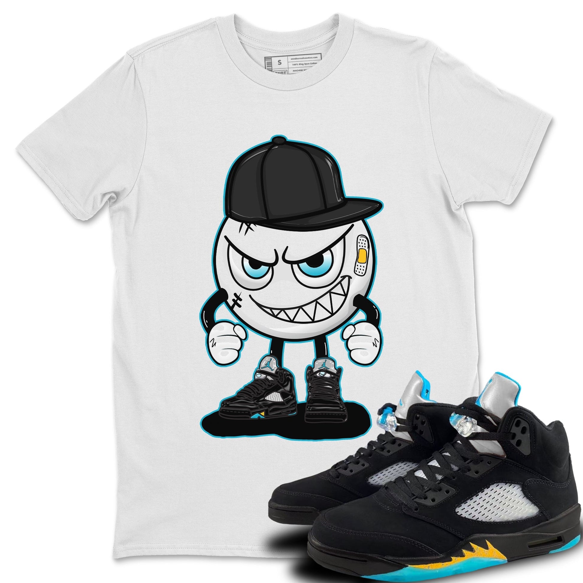 Jordan 5 Aqua Sneaker Match Tees Mischief Emoji Sneaker Tees Jordan 5 Aqua Sneaker Release Tees Unisex Shirts