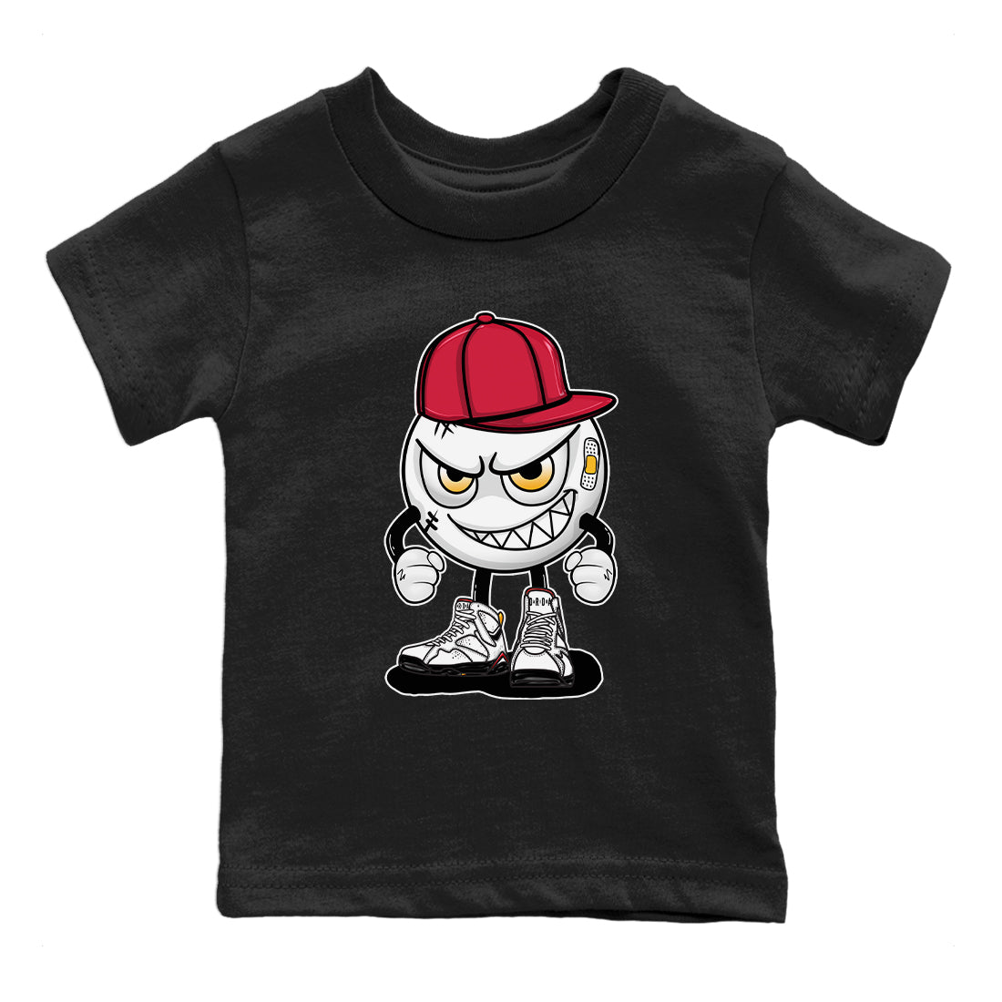 Jordan 7 Cardinal Sneaker Match Tees Mischief Emoji Sneaker Tees Jordan 7 Cardinal Sneaker Release Tees Kids Shirts