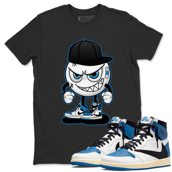 Jordan 1 Travis Scott Fragment Sneaker Match Tees Mischief Emoji Sneaker Tees Jordan 1 Travis Scott Fragment Sneaker Release Tees Unisex Shirts