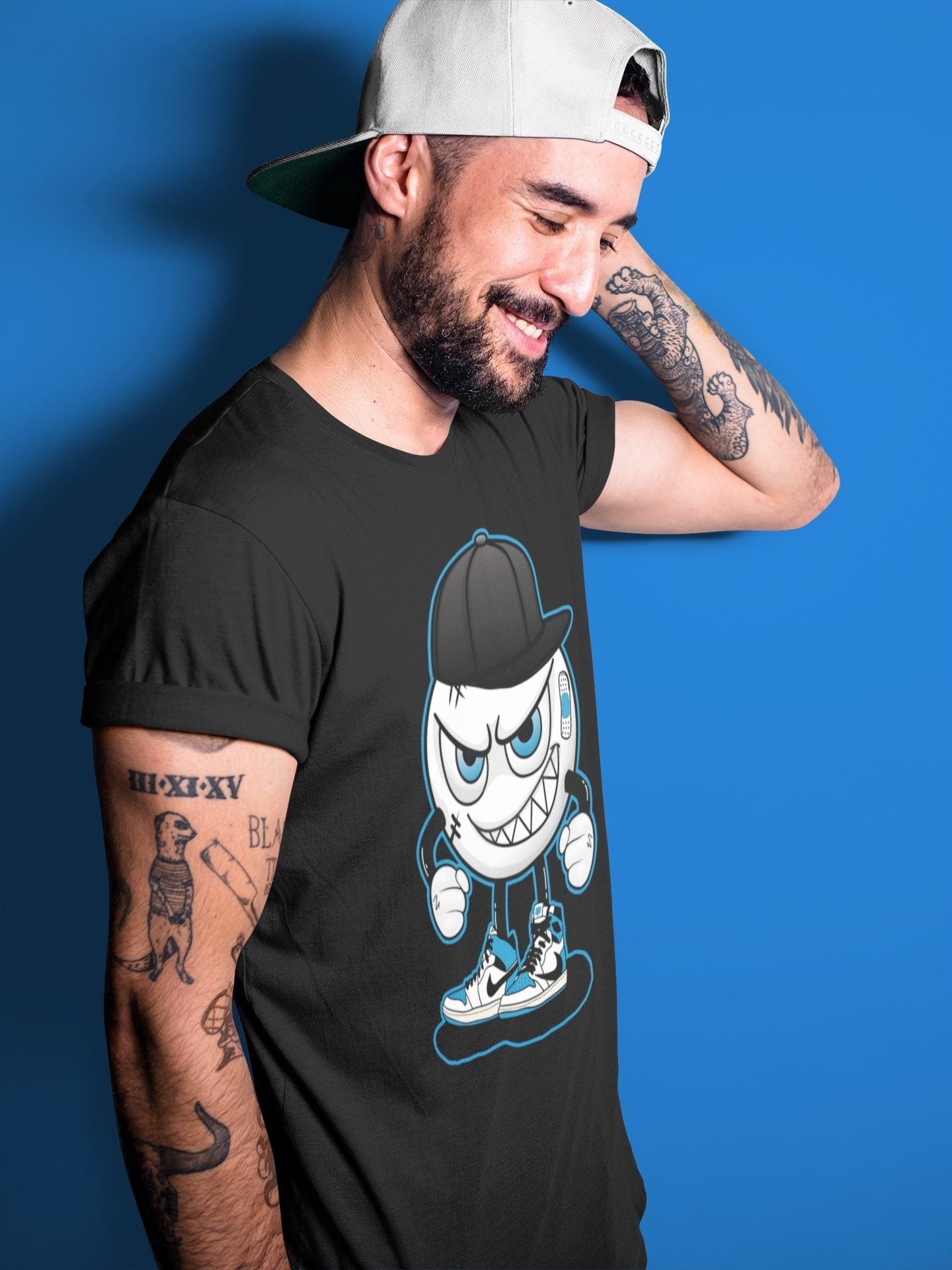 Jordan 1 Travis Scott Fragment Sneaker Match Tees Mischief Emoji Sneaker Tees Jordan 1 Travis Scott Fragment Sneaker Release Tees Unisex Shirts