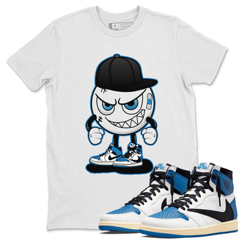 Jordan 1 Travis Scott Fragment Sneaker Match Tees Mischief Emoji Sneaker Tees Jordan 1 Travis Scott Fragment Sneaker Release Tees Unisex Shirts