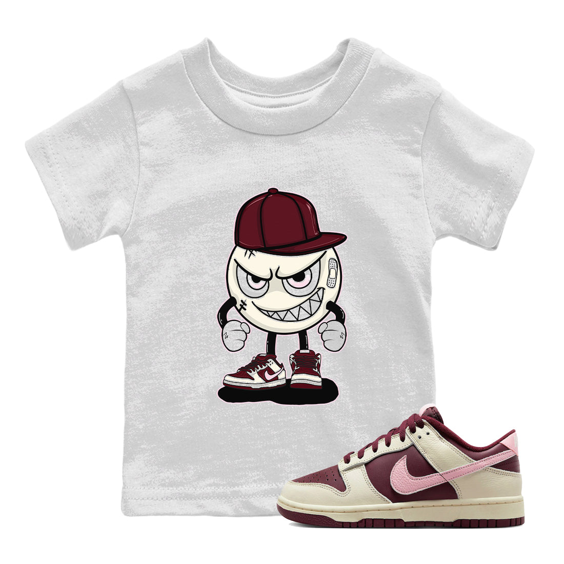 Dunk Valentines Day Sneaker Match Tees Mischief Emoji Sneaker Tees Nike Dunk Valentine's Day Sneaker SNRT Sneaker Tees Kids Shirts