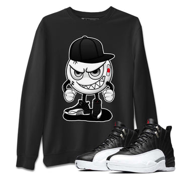Jordan 12 Playoffs Sneaker Match Tees Mischief Emoji Sneaker Tees Jordan 12 Playoffs Sneaker Release Tees Unisex Shirts