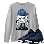 Jordan 13 Brave Blue Sneaker Match Tees Mischief Emoji Sneaker Tees Jordan 13 Brave Blue Sneaker Release Tees Unisex Shirts