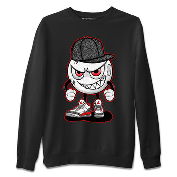 Jordan 3 Fire Red Sneaker Match Tees Mischief Emoji Sneaker Tees Jordan 3 Fire Red Sneaker Release Tees Unisex Shirts