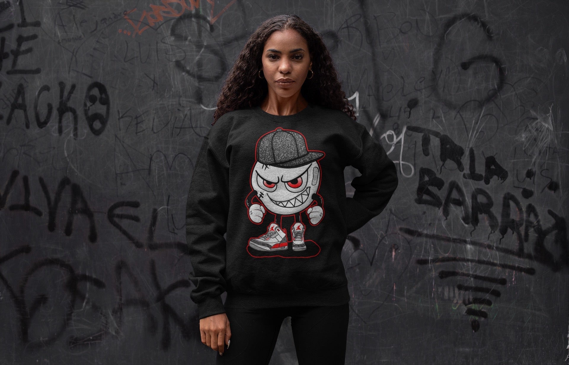 Jordan 3 Fire Red Sneaker Match Tees Mischief Emoji Sneaker Tees Jordan 3 Fire Red Sneaker Release Tees Unisex Shirts
