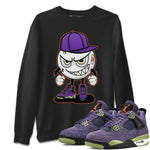 Jordan 4 Canyon Purple Sneaker Match Tees Mischief Emoji Sneaker Tees Jordan 4 Canyon Purple Sneaker Release Tees Unisex Shirts