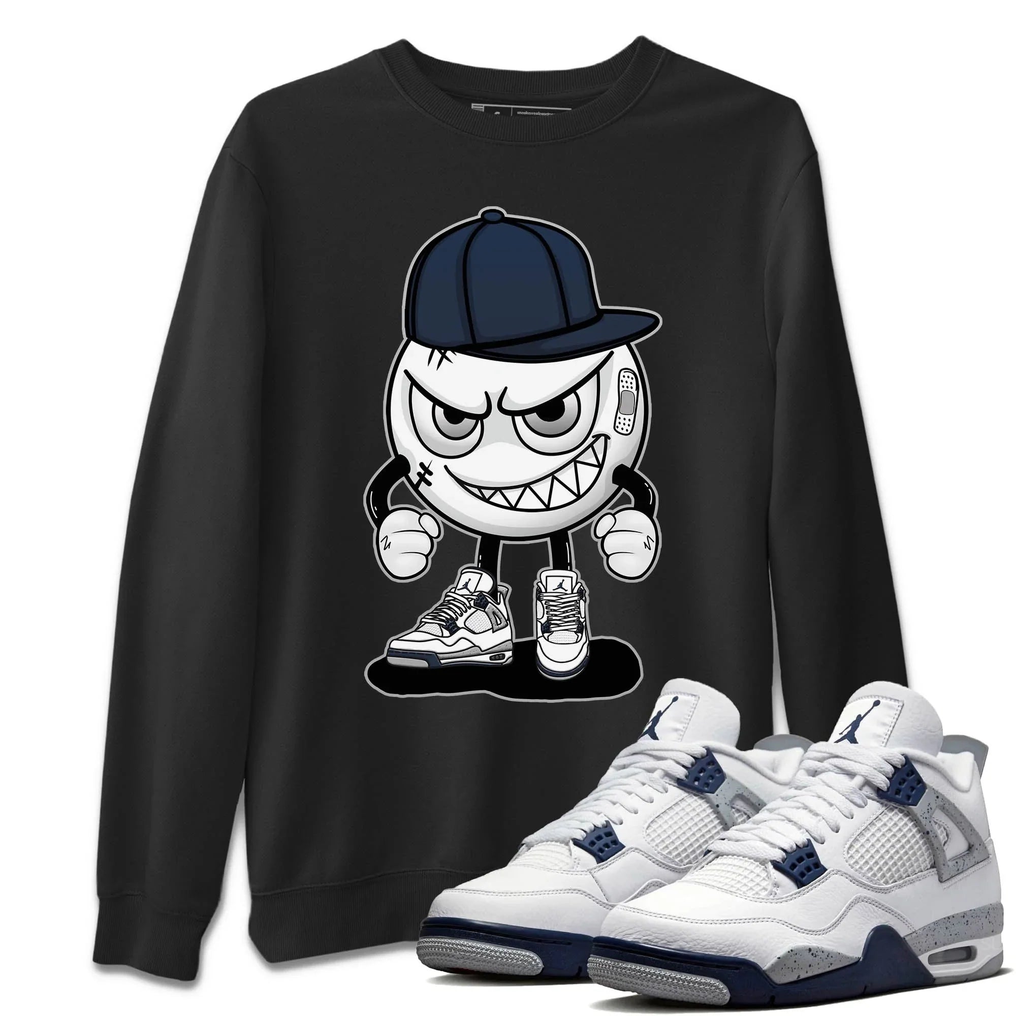 Jordan 4 Midnight Navy Sneaker Match Tees Mischief Emoji Sneaker Tees Jordan 4 Midnight Navy Sneaker Release Tees Unisex Shirts