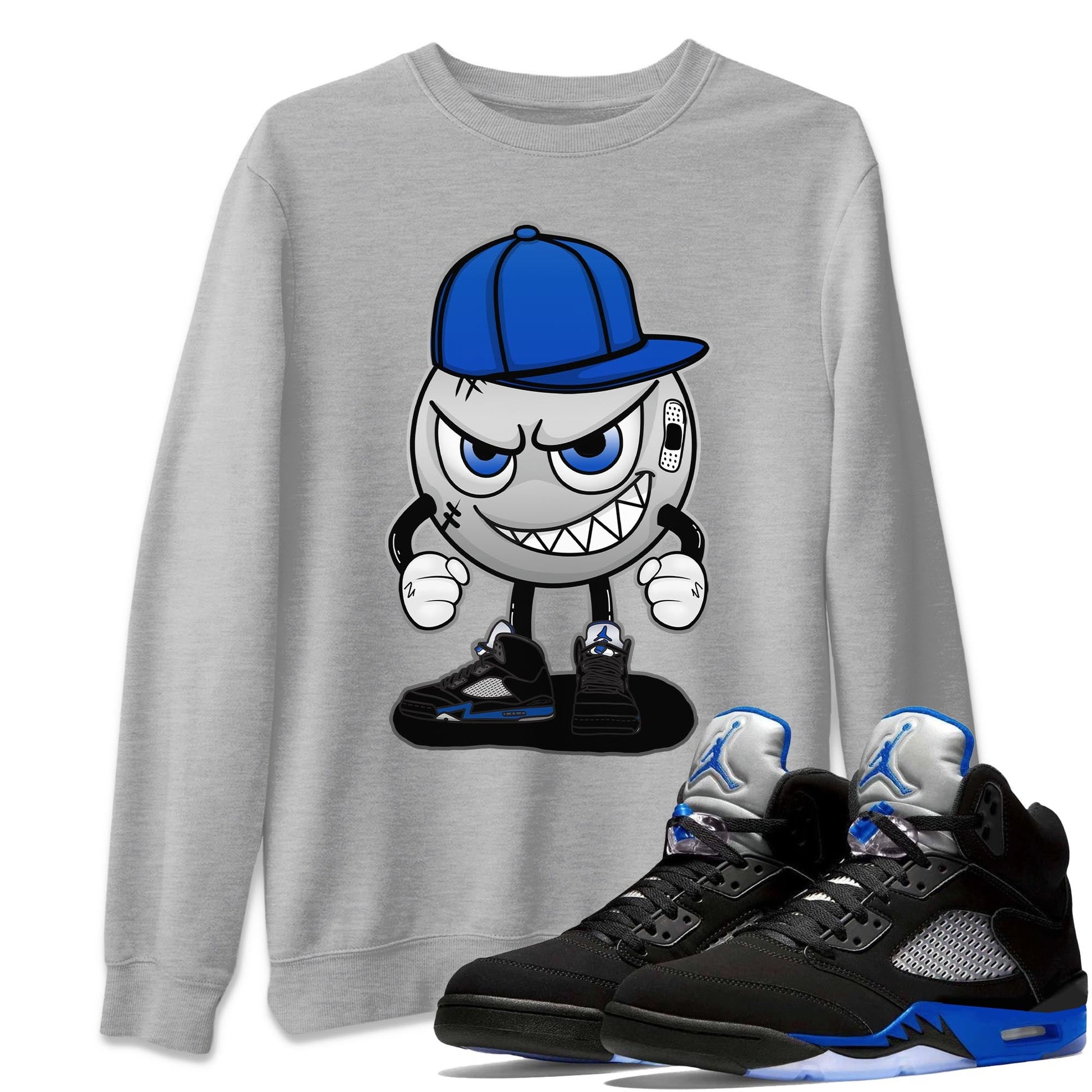 Jordan 5 Racer Blue Sneaker Match Tees Mischief Emoji Sneaker Tees Jordan 5 Racer Blue Sneaker Release Tees Unisex Shirts