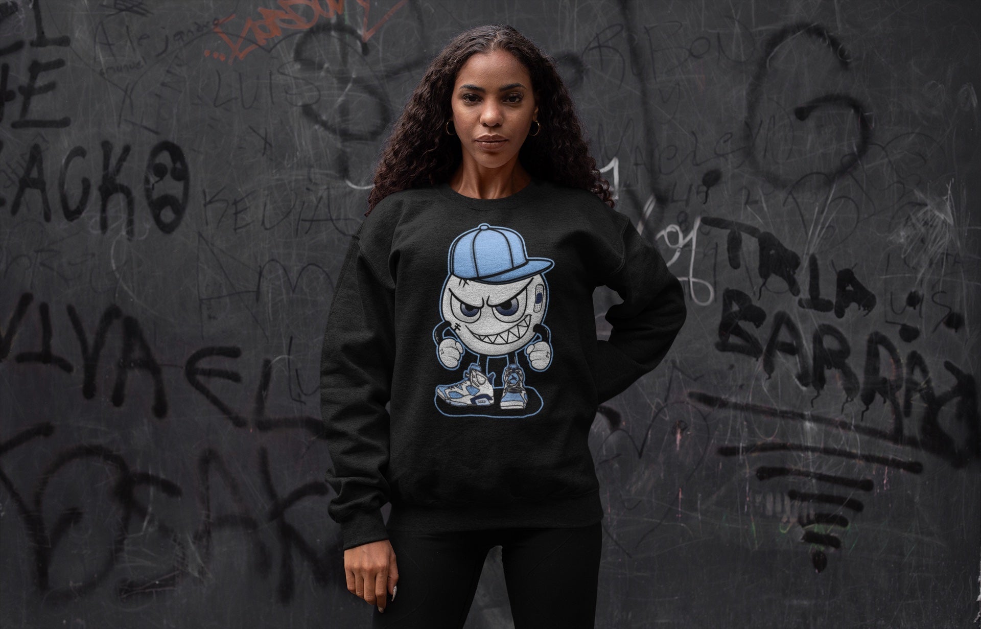 Jordan 6 UNC Sneaker Match Tees Mischief Emoji Sneaker Tees Jordan 6 UNC Sneaker Release Tees Unisex Shirts
