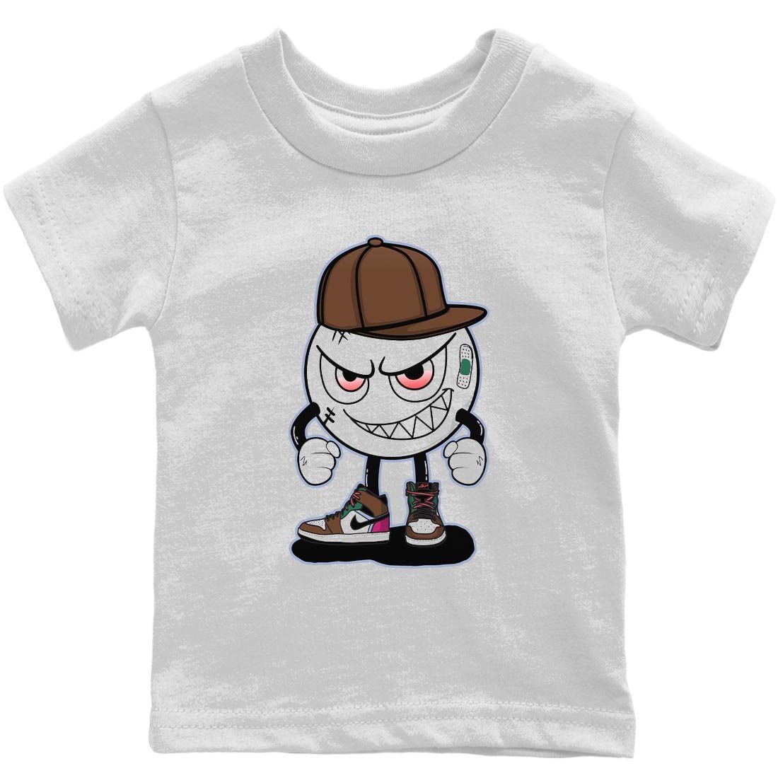 Jordan 1 Hand Crafted Sneaker Match Tees Mischief Emoji Sneaker Tees Jordan 1 Hand Crafted Sneaker Release Tees Kids Shirts