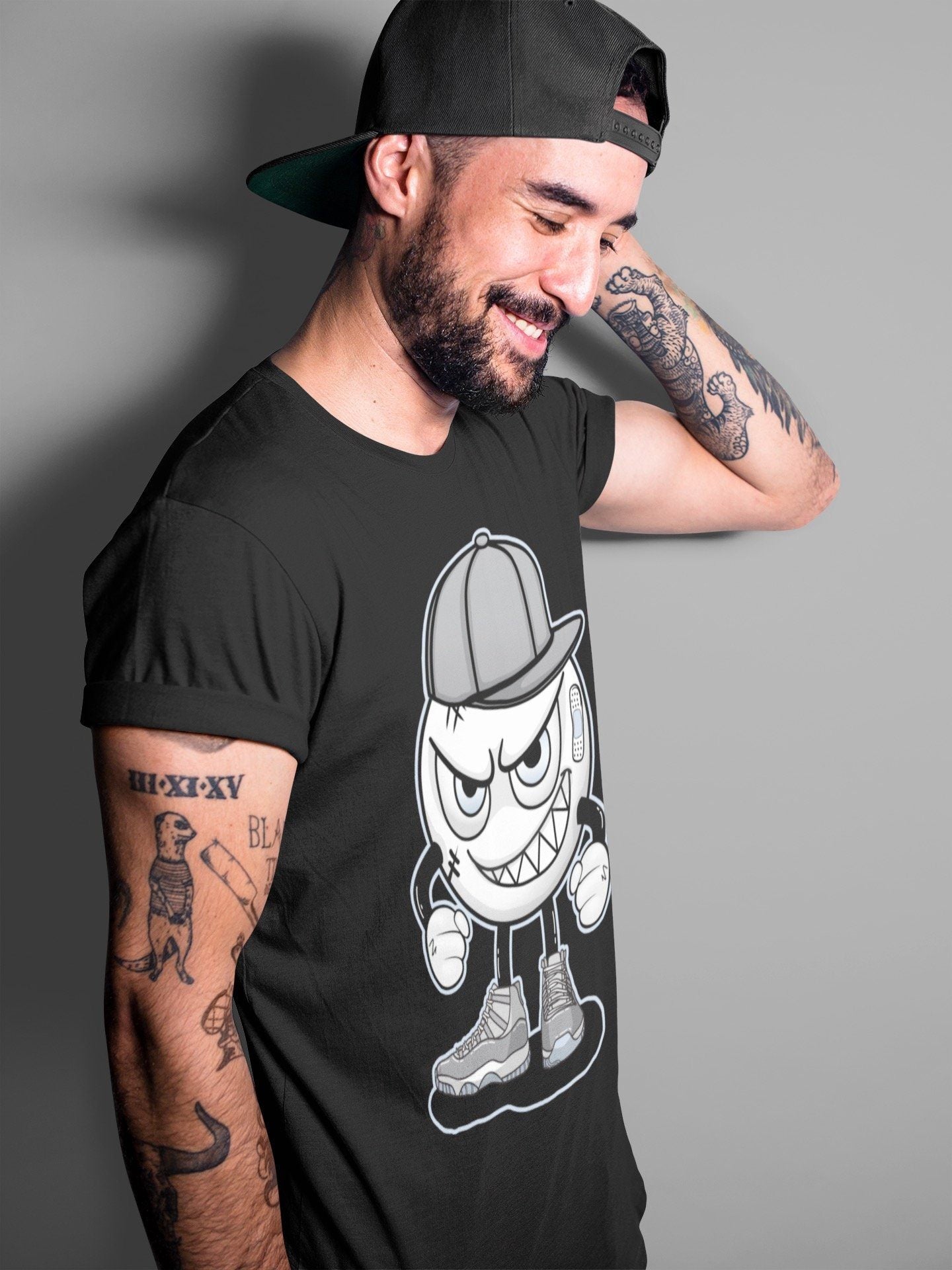Jordan 11 Cool Grey Sneaker Match Tees Mischief Emoji Sneaker Tees Jordan 11 Cool Grey Sneaker Release Tees Unisex Shirts