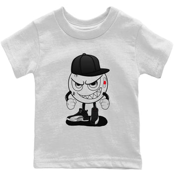 Jordan 12 Playoffs Sneaker Match Tees Mischief Emoji Sneaker Tees Jordan 12 Playoffs Sneaker Release Tees Kids Shirts