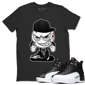 Jordan 12 Playoffs Sneaker Match Tees Mischief Emoji Sneaker Tees Jordan 12 Playoffs Sneaker Release Tees Unisex Shirts