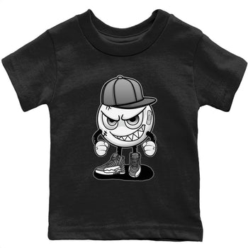 Jordan 12 Stealth Sneaker Match Tees Mischief Emoji Sneaker Tees Jordan 12 Stealth Sneaker Release Tees Kids Shirts