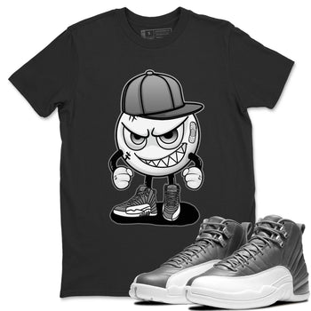 Jordan 12 Stealth Sneaker Match Tees Mischief Emoji Sneaker Tees Jordan 12 Stealth Sneaker Release Tees Unisex Shirts