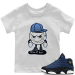 Jordan 13 Brave Blue Sneaker Match Tees Mischief Emoji Sneaker Tees Jordan 13 Brave Blue Sneaker Release Tees Kids Shirts