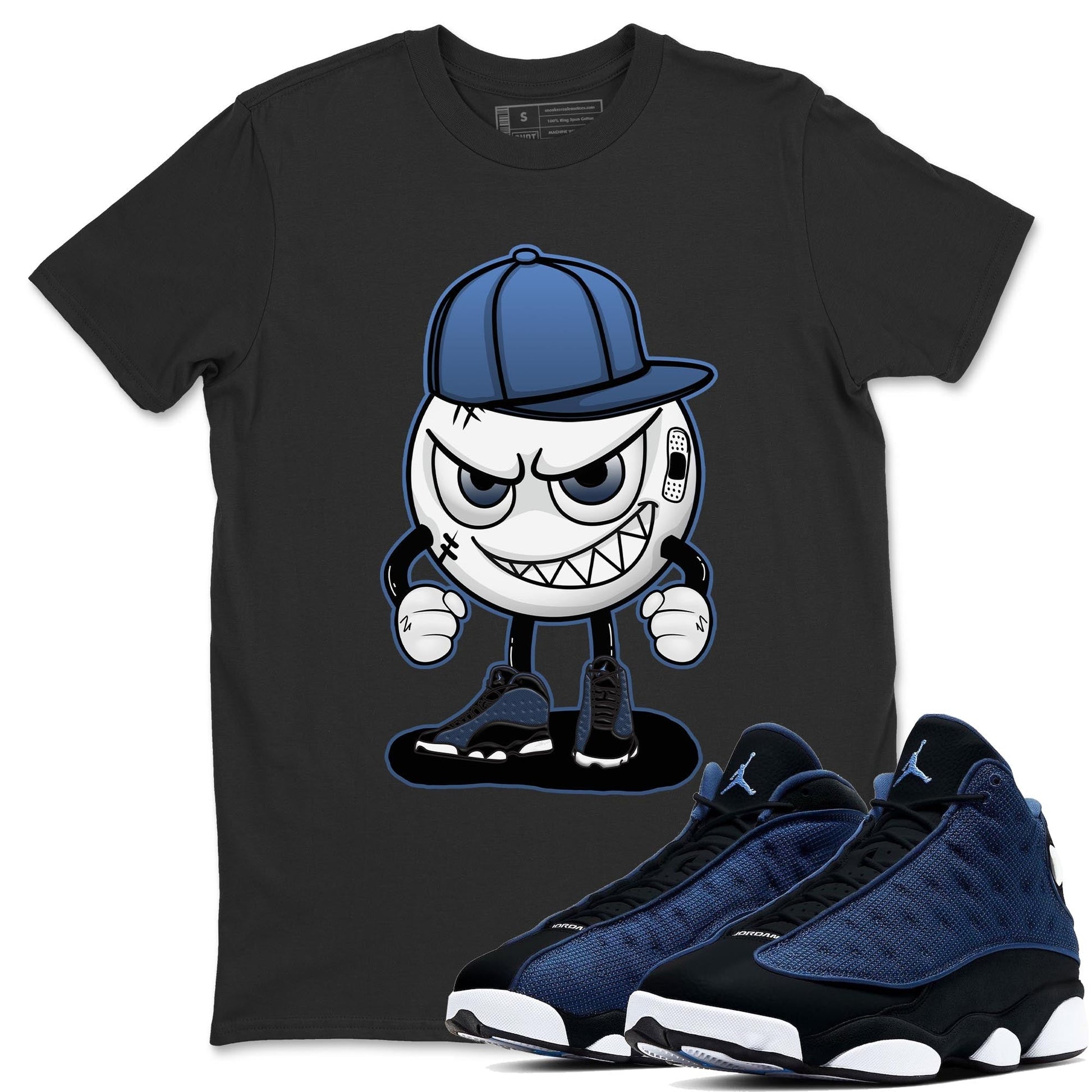 Jordan 13 Brave Blue Sneaker Match Tees Mischief Emoji Sneaker Tees Jordan 13 Brave Blue Sneaker Release Tees Unisex Shirts