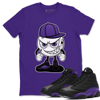 Jordan 13 Court Purple Sneaker Match Tees Mischief Emoji Sneaker Tees Jordan 13 Court Purple Sneaker Release Tees Unisex Shirts