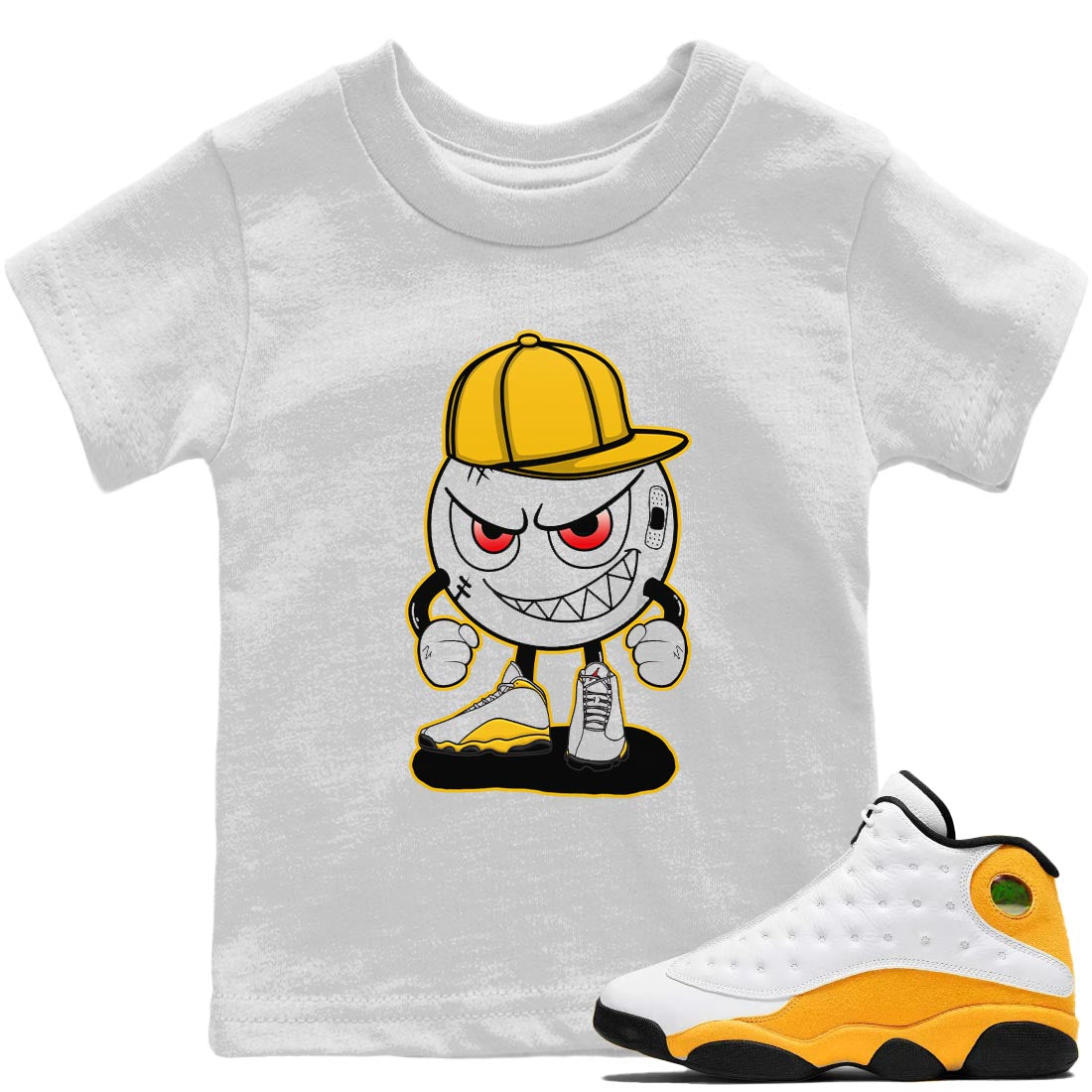 Jordan 13 Del Sol Sneaker Match Tees Mischief Emoji Sneaker Tees Jordan 13 Del Sol Sneaker Release Tees Kids Shirts