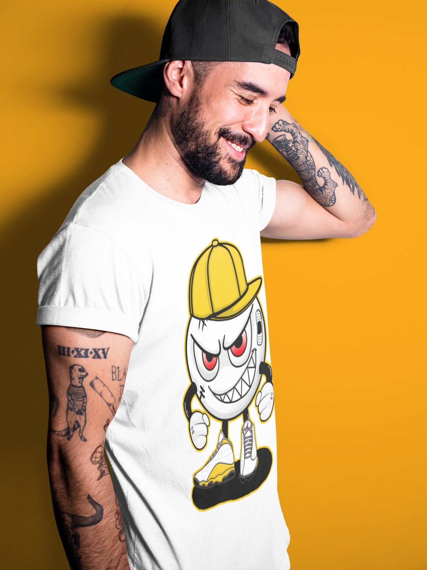 Jordan 13 Del Sol Sneaker Match Tees Mischief Emoji Sneaker Tees Jordan 13 Del Sol Sneaker Release Tees Unisex Shirts