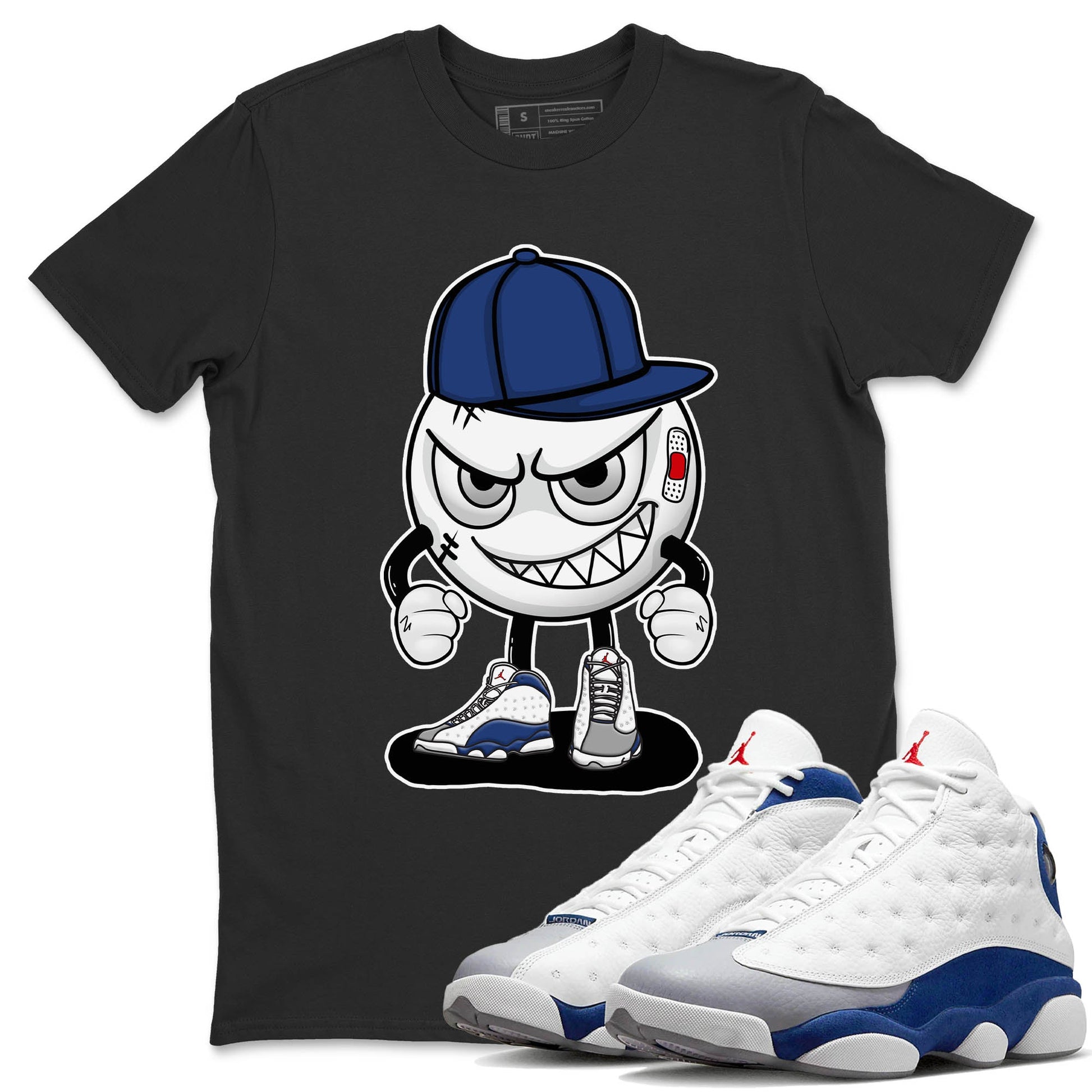 Jordan 13 French Blue Sneaker Match Tees Mischief Emoji Sneaker Tees Jordan 13 French Blue Sneaker Release Tees Unisex Shirts