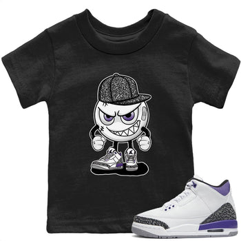 Jordan 3 Dark Iris Sneaker Match Tees Mischief Emoji Sneaker Tees Jordan 3 Dark Iris Sneaker Release Tees Kids Shirts