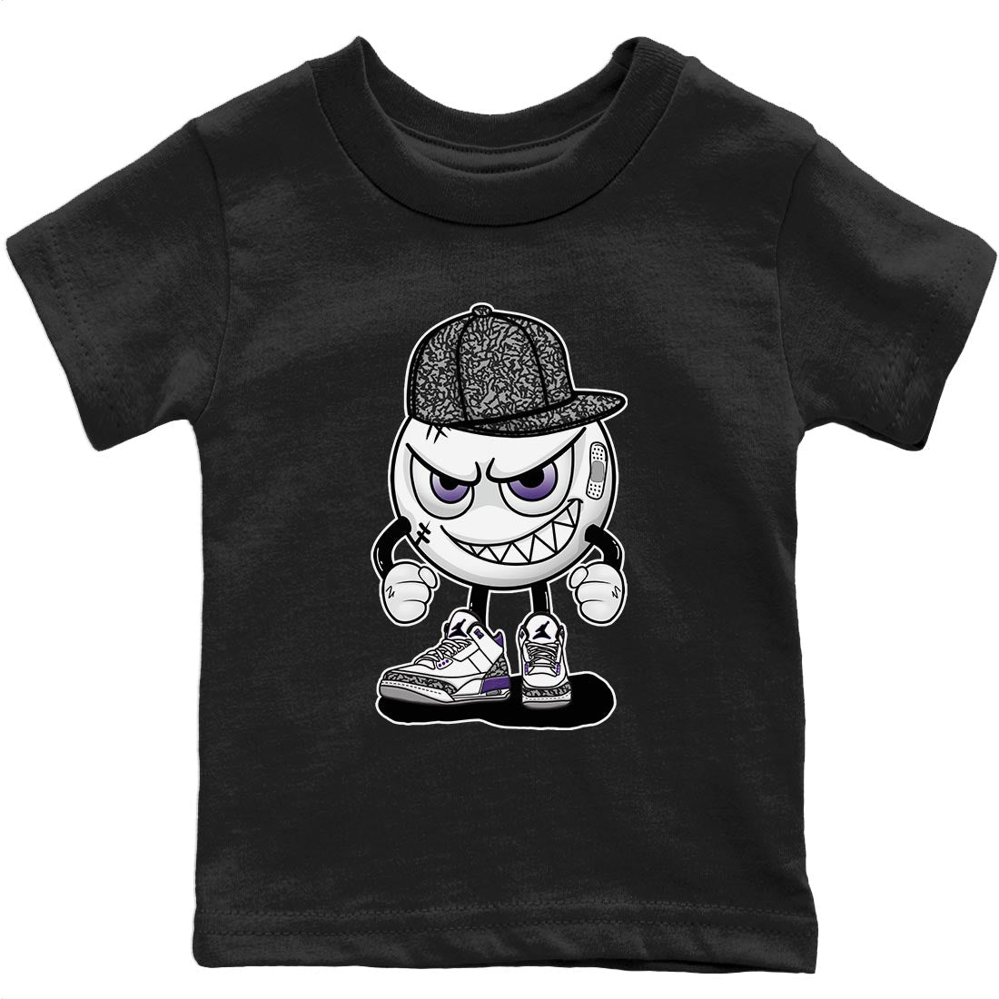 Jordan 3 Dark Iris Sneaker Match Tees Mischief Emoji Sneaker Tees Jordan 3 Dark Iris Sneaker Release Tees Kids Shirts