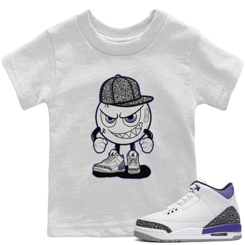 Jordan 3 Dark Iris Sneaker Match Tees Mischief Emoji Sneaker Tees Jordan 3 Dark Iris Sneaker Release Tees Kids Shirts