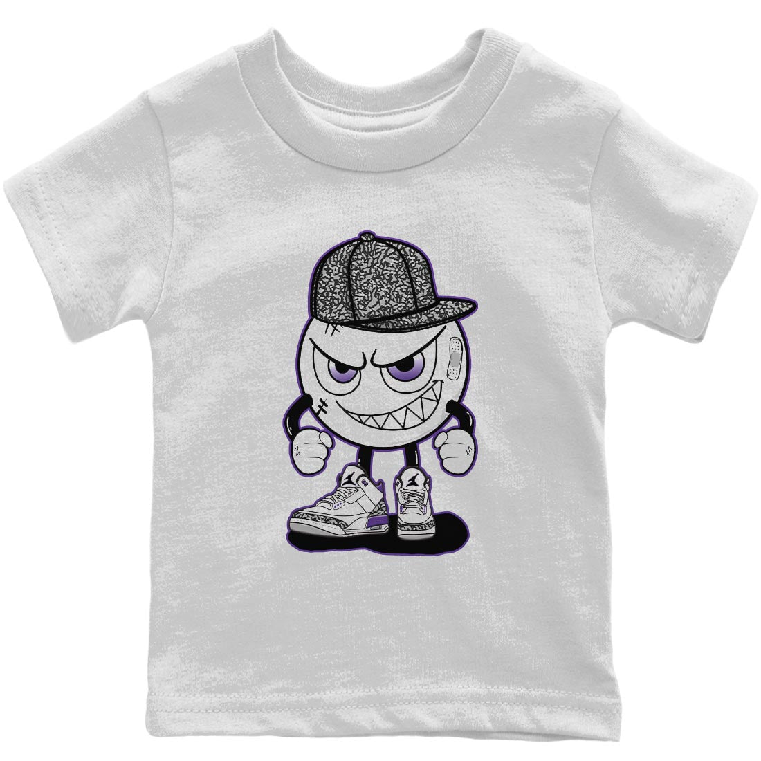 Jordan 3 Dark Iris Sneaker Match Tees Mischief Emoji Sneaker Tees Jordan 3 Dark Iris Sneaker Release Tees Kids Shirts