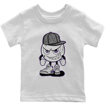 Jordan 3 Dark Iris Sneaker Match Tees Mischief Emoji Sneaker Tees Jordan 3 Dark Iris Sneaker Release Tees Kids Shirts