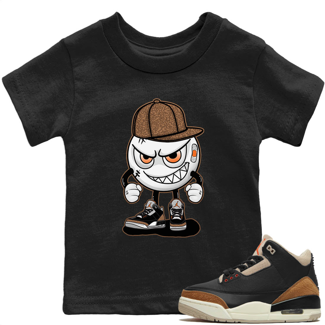 Jordan 3 Desert Elephant Sneaker Match Tees Mischief Emoji Sneaker Tees Jordan 3 Desert Elephant Sneaker Release Tees Kids Shirts
