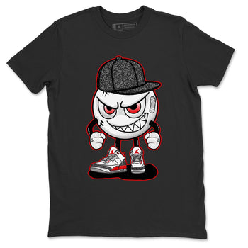 Jordan 3 Fire Red Sneaker Match Tees Mischief Emoji Sneaker Tees Jordan 3 Fire Red Sneaker Release Tees Unisex Shirts