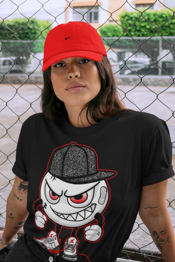 Jordan 3 Fire Red Sneaker Match Tees Mischief Emoji Sneaker Tees Jordan 3 Fire Red Sneaker Release Tees Unisex Shirts