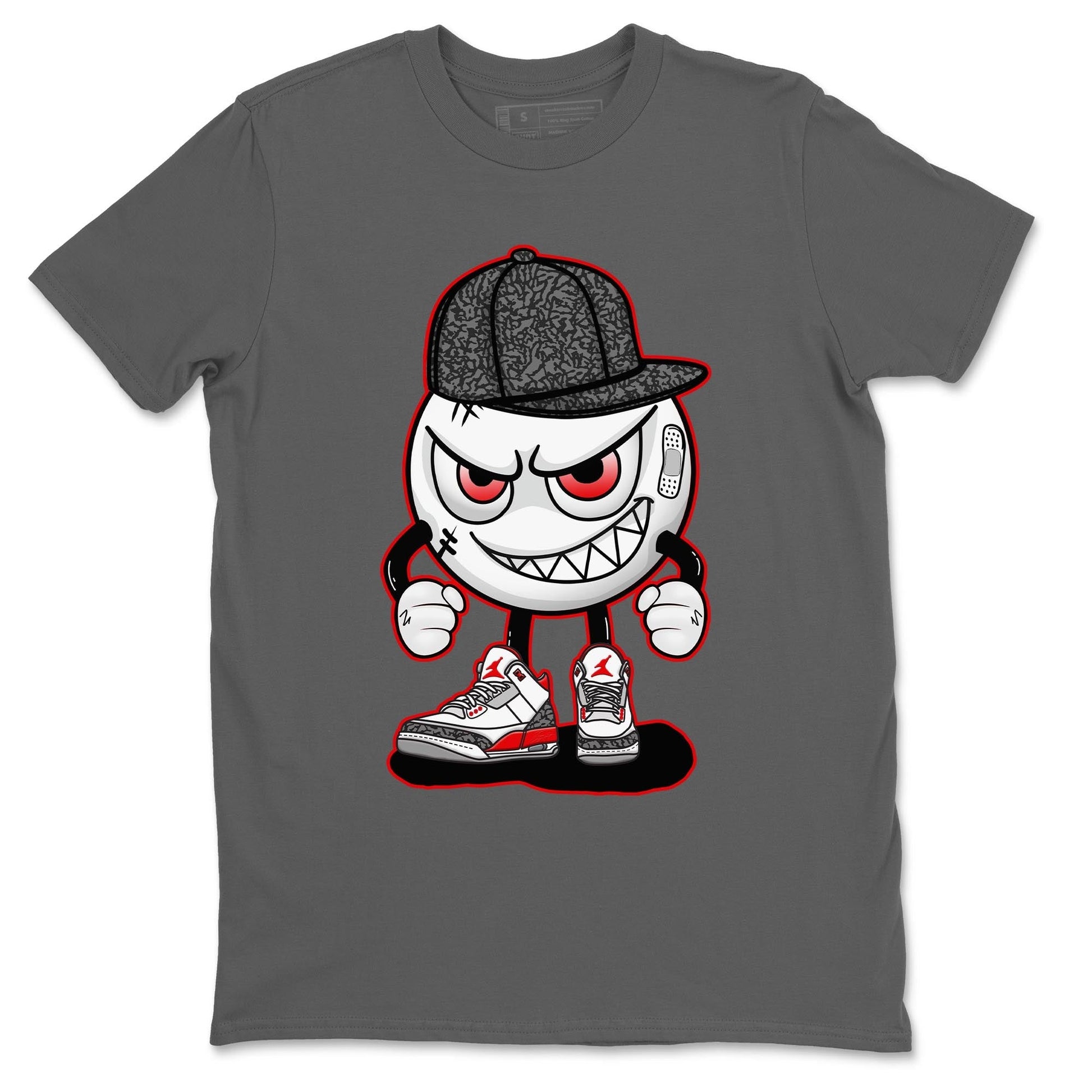 Jordan 3 Fire Red Sneaker Match Tees Mischief Emoji Sneaker Tees Jordan 3 Fire Red Sneaker Release Tees Unisex Shirts