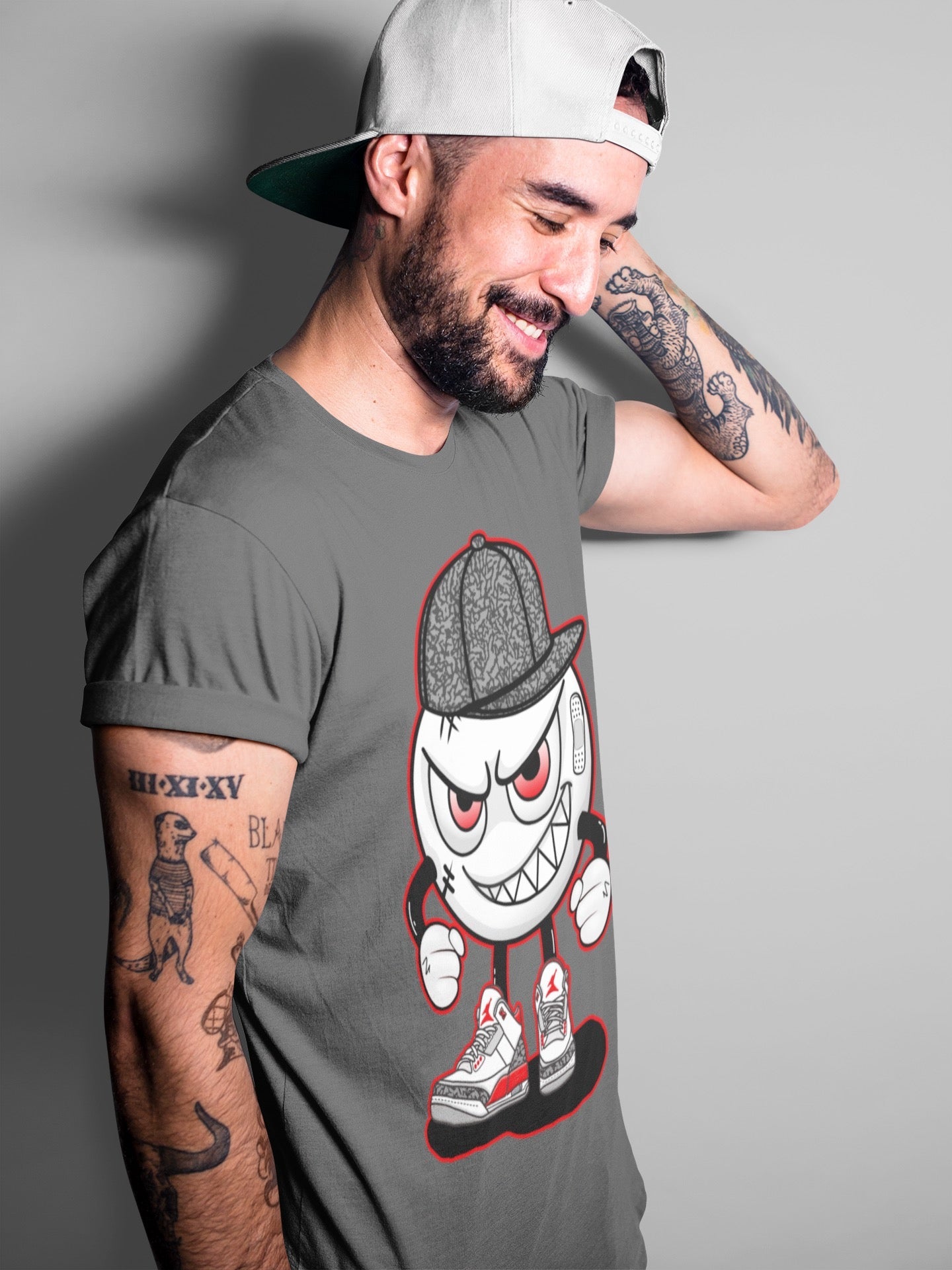 Jordan 3 Fire Red Sneaker Match Tees Mischief Emoji Sneaker Tees Jordan 3 Fire Red Sneaker Release Tees Unisex Shirts