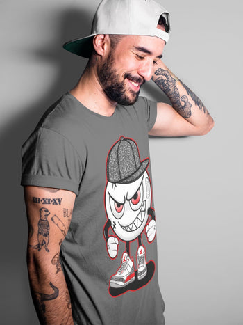Jordan 3 Fire Red Sneaker Match Tees Mischief Emoji Sneaker Tees Jordan 3 Fire Red Sneaker Release Tees Unisex Shirts