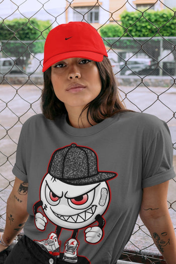 Jordan 3 Fire Red Sneaker Match Tees Mischief Emoji Sneaker Tees Jordan 3 Fire Red Sneaker Release Tees Unisex Shirts