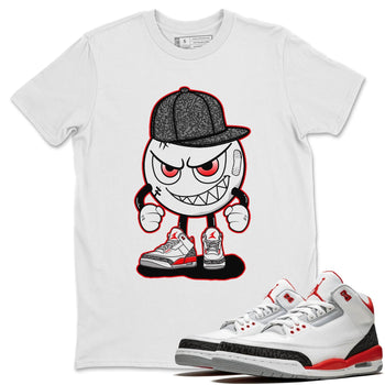 Jordan 3 Fire Red Sneaker Match Tees Mischief Emoji Sneaker Tees Jordan 3 Fire Red Sneaker Release Tees Unisex Shirts