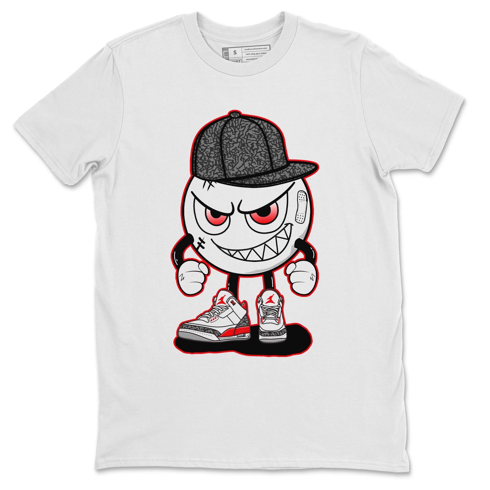 Jordan 3 Fire Red Sneaker Match Tees Mischief Emoji Sneaker Tees Jordan 3 Fire Red Sneaker Release Tees Unisex Shirts