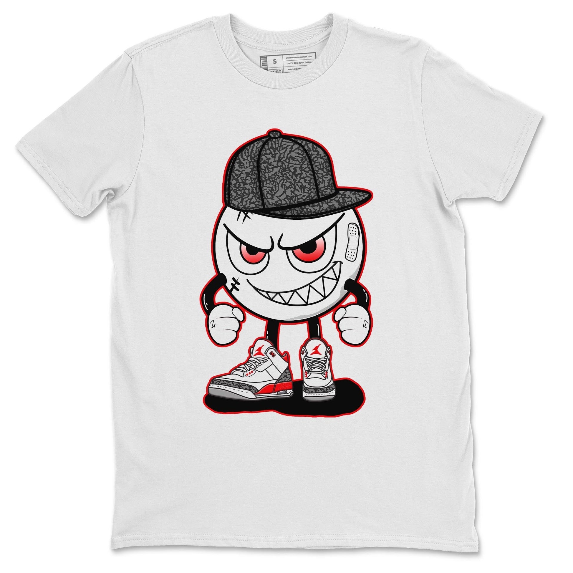 Jordan 3 Fire Red Sneaker Match Tees Mischief Emoji Sneaker Tees Jordan 3 Fire Red Sneaker Release Tees Unisex Shirts