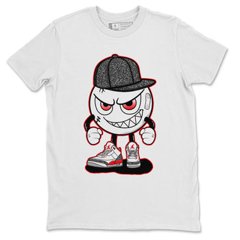 Jordan 3 Fire Red Sneaker Match Tees Mischief Emoji Sneaker Tees Jordan 3 Fire Red Sneaker Release Tees Unisex Shirts